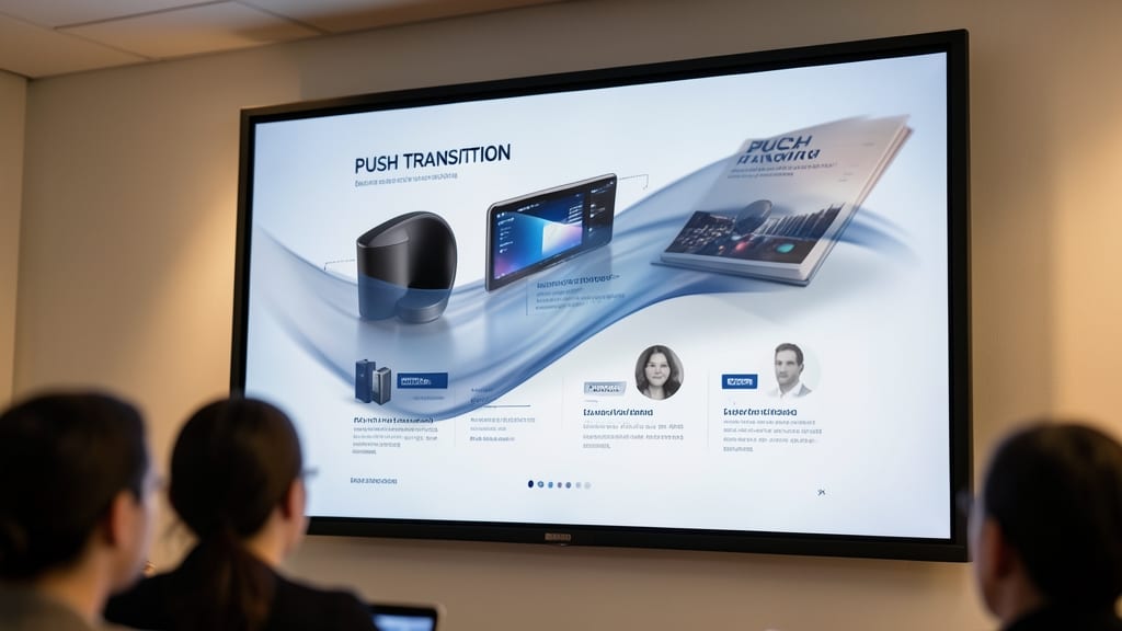 Push Transition for Dynamic Content Flow